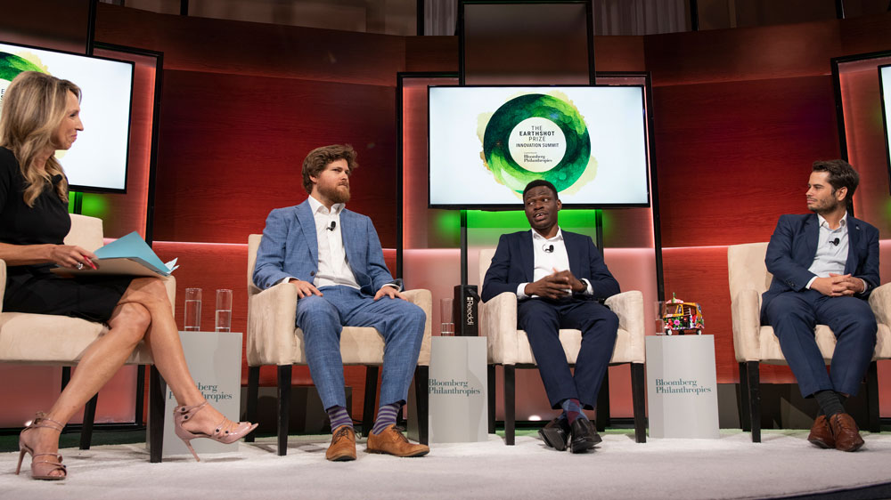 2021 Finalists Olugbega Olubenjo,-Dr Sebastian Groh, Gator Halpern at New York Innovation Summit