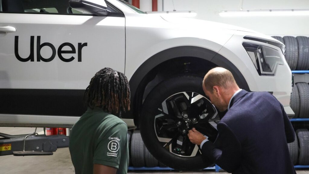 Prince William visits ENSO as they unveil new partnership with Uber