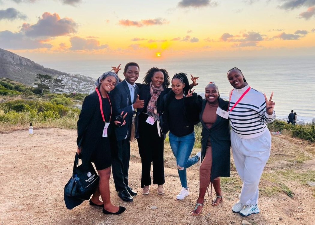 Nonkululeko and fellow Young Climate Leaders during Earthshot Week 2024