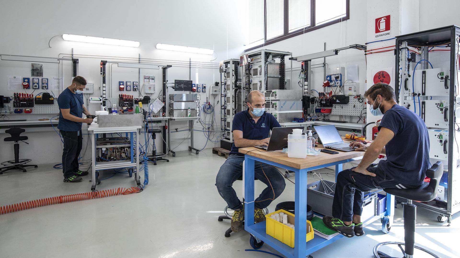 AEM Electrolysers engineerin team