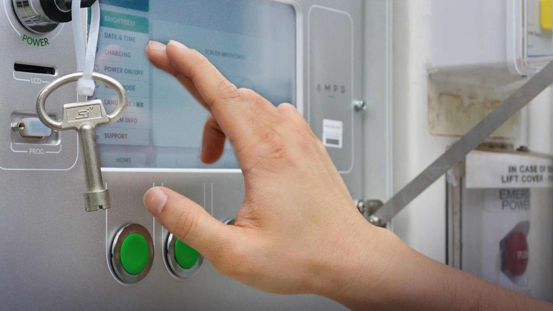 Control panel of AMPD Enertainer unit