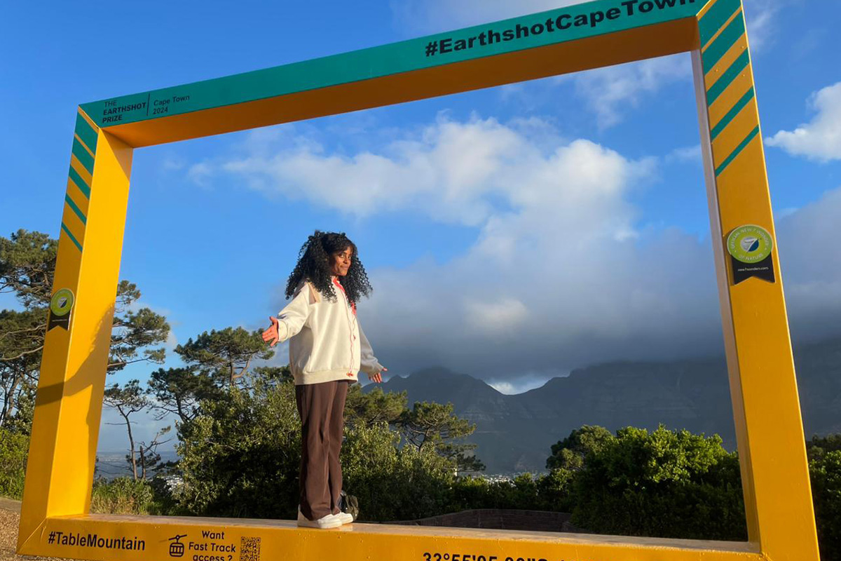 Dina Kebede at Table Mountain during Earthshot Week 2024