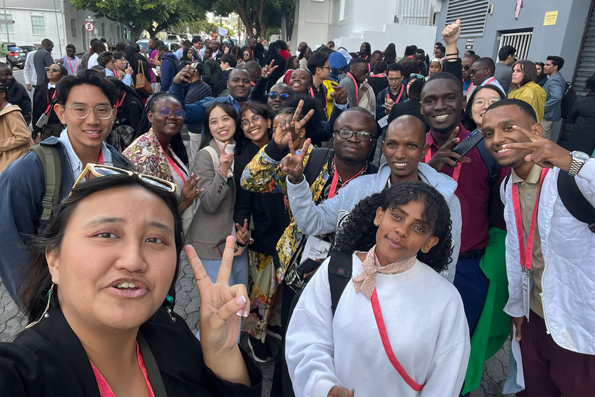 Dina Kebede and other Youth Climate Leaders during Earthshot Week 2024 in Cape Town
