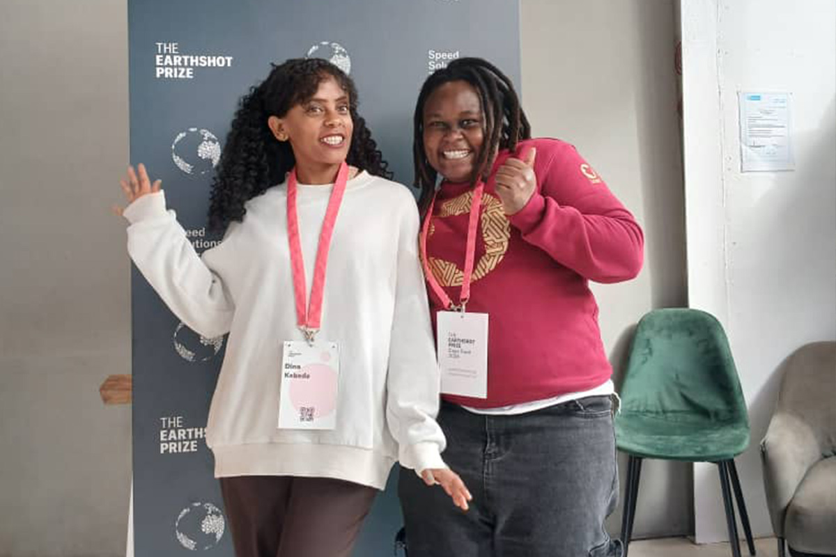Dina Kebede and other Youth Climate Leaders during Earthshot Week 2024 in Cape Town