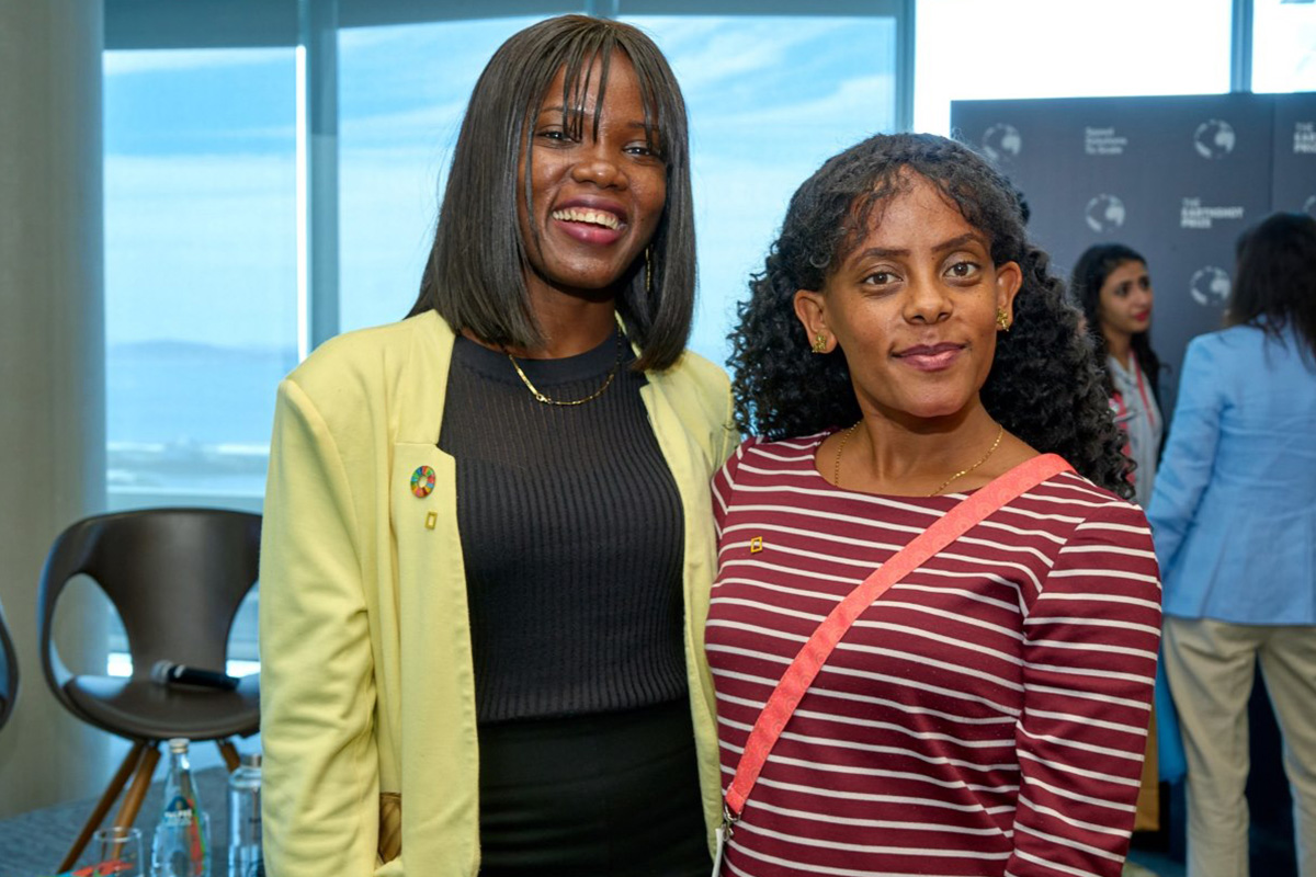 Dina Kebede meets National Geographic explorer, Oluwaseyi Jesuton Peace, at Earthshot Week 2024