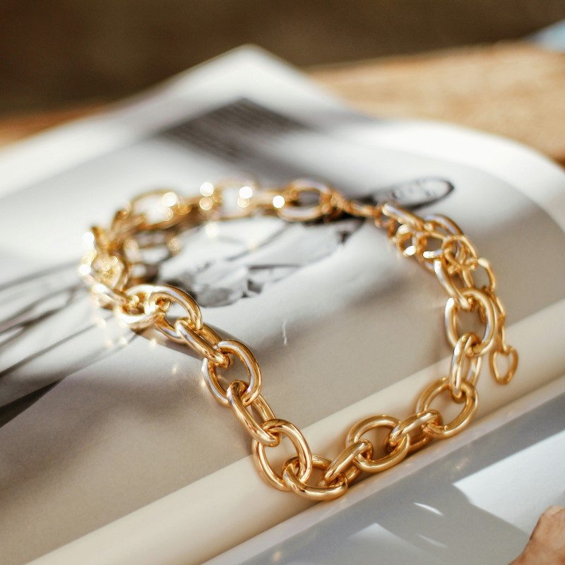 Gold jewellery bracelet