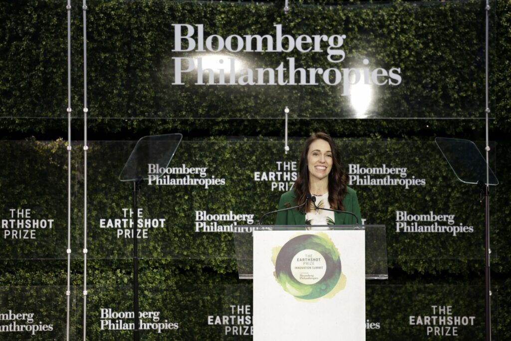 TRH Jacinda Ardern, Prime Minister of New Zealand speaks at The Earthshot Summit Plenary.