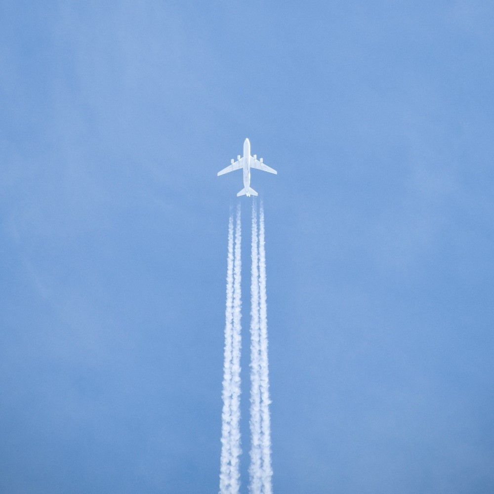 Jet plane flying