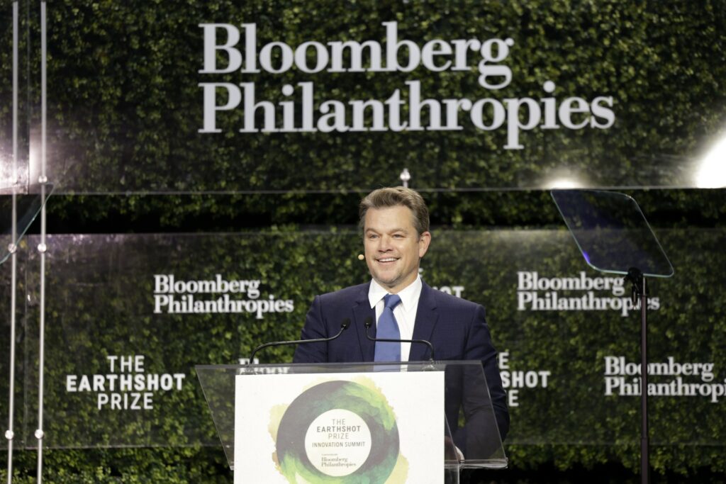 Matt Damon, Co-Founder of Water.org, speaks at The Earthshot Summit Plenary.