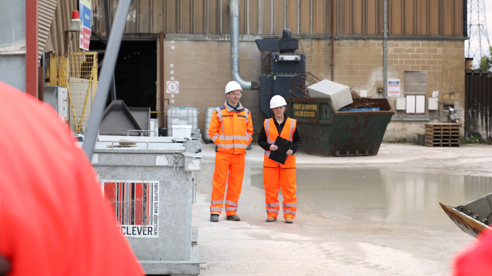 Natasha Boulding and colleague outside - Low Carbon Materials