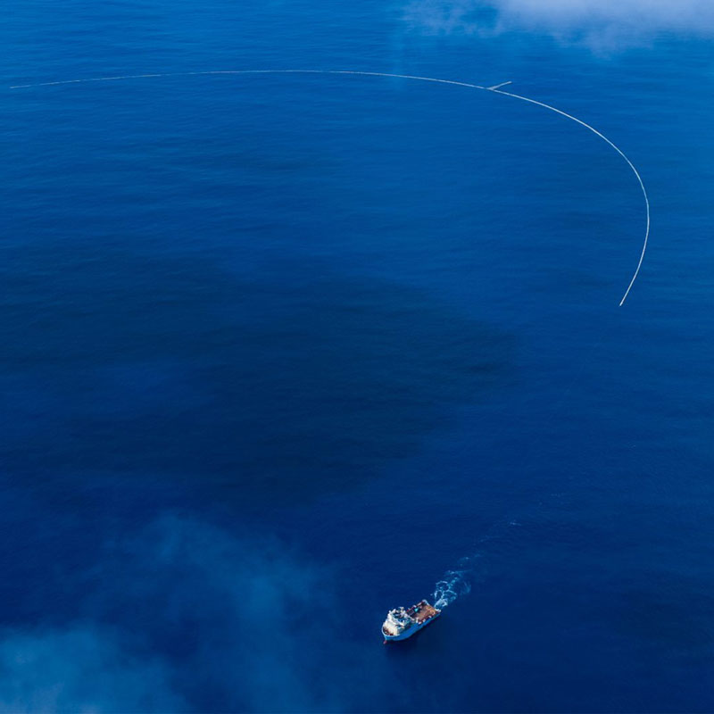 The Ocean Cleanup floating barrier