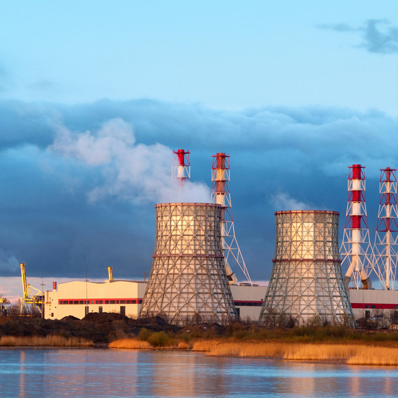 Power station emissions