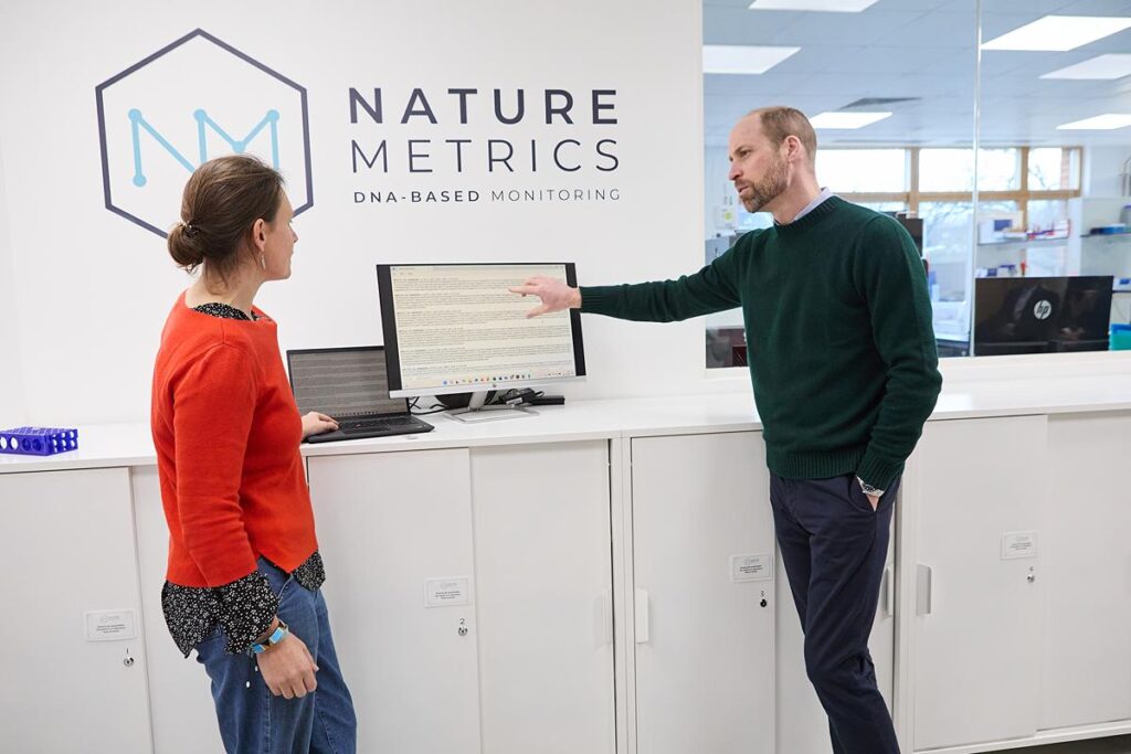 Prince William with Nature Metrics Founder, Dr Kat Bruce
