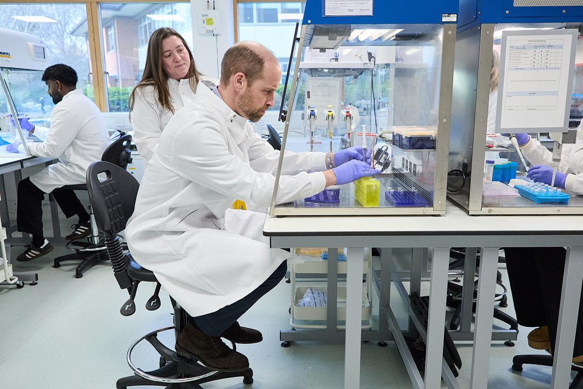 Prince William working with NatureMetrics' sampling technology