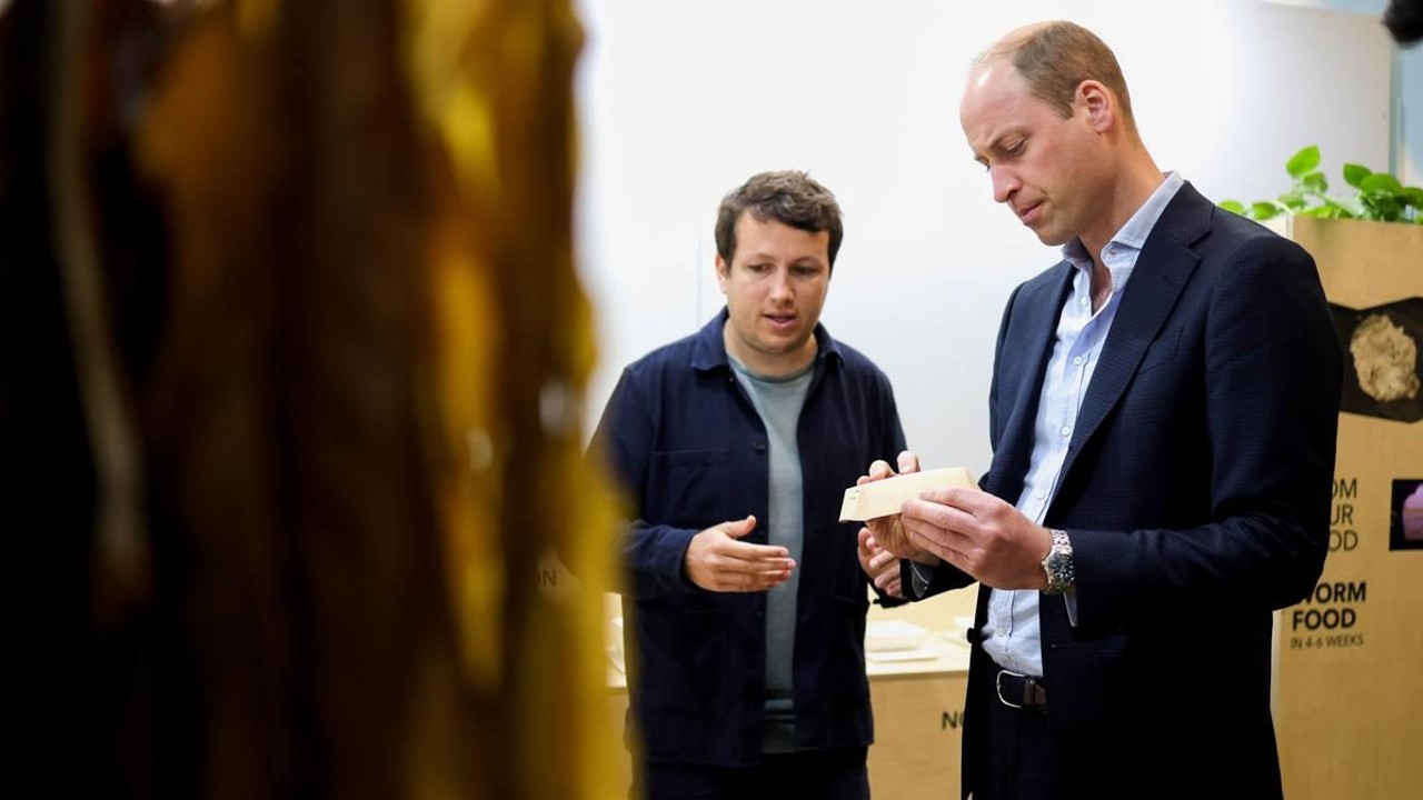 Prince William visits Notpla and meets co-founders Rodrigo Garcia Gonzalez and Pierre Paslier