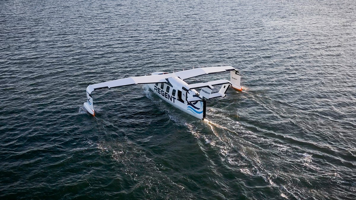 Earthshot Prize nominee REGENT recently completed the first sea trial of its prototype electric passenger seaglider