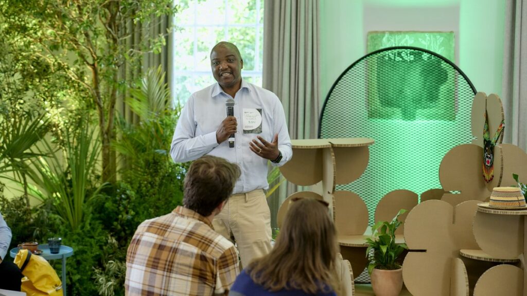 Ronald Pfende, d.light, speaking at the 2024 Earthshot Prize Fellowship