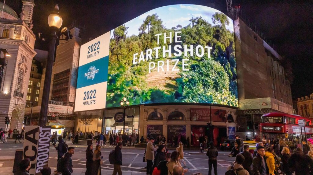 The Earthshot Prize takes over Piccadilly Lights